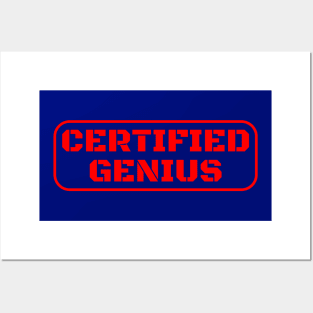Certified Genius Posters and Art
